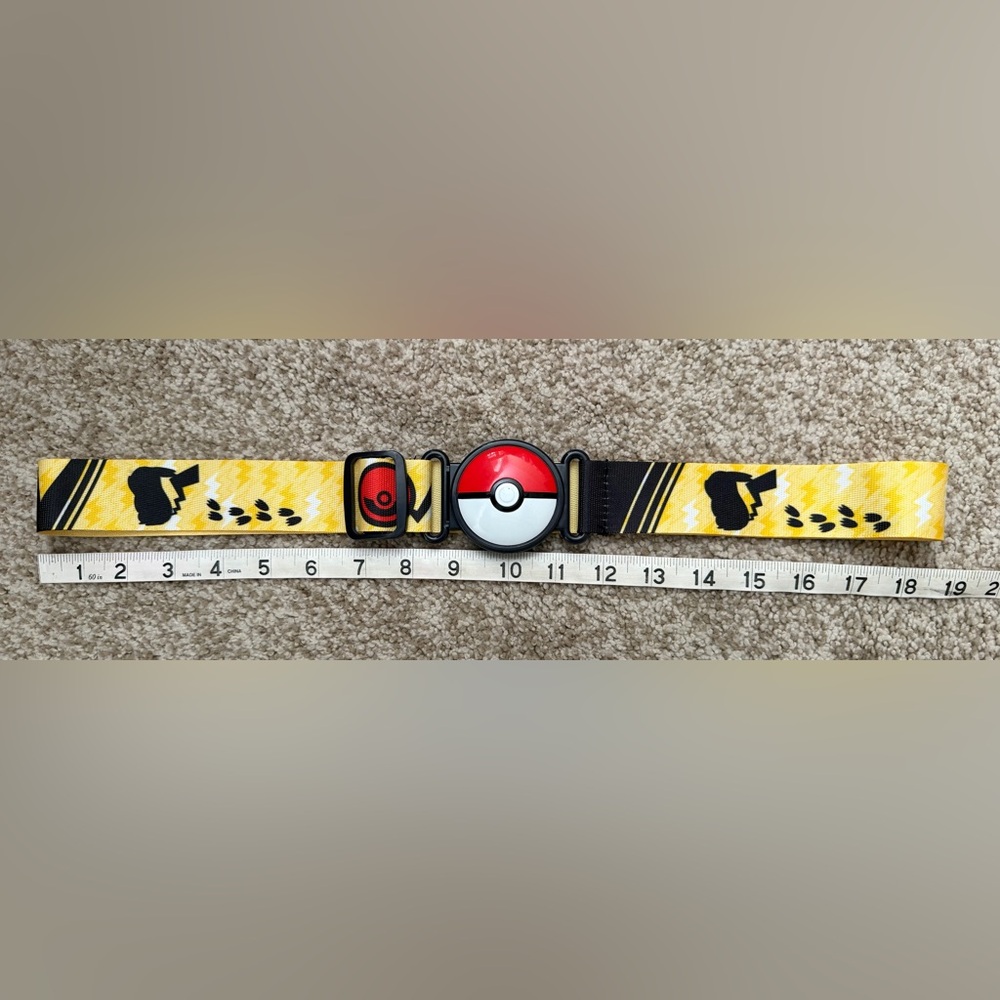 Pokemon clip n go pilachu Belt pocket all with Yellow and Black Stripes adjus
